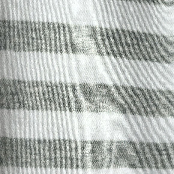 JOAN VASS Knit Grey Stripe Easy Pullover Johnny Collar Tunic 3/4 Sleeve Top 16 - Picture 3 of 17